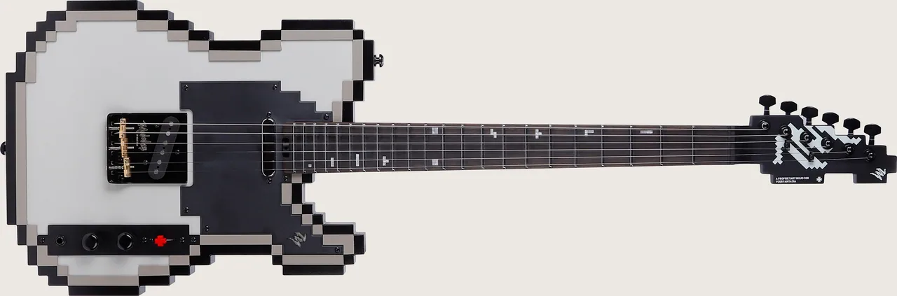 横向きに置いたSTAGE-T（BK）の正面。ドットで描いた、段になった輪郭