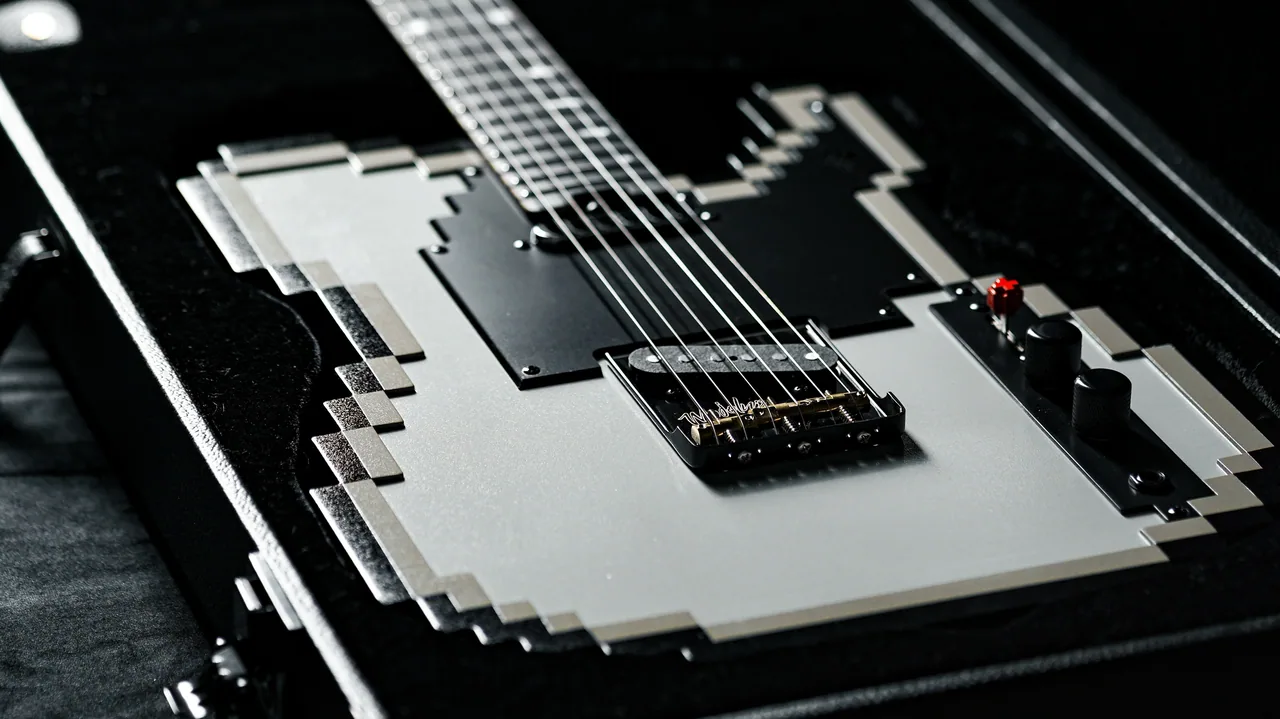 開いたハードケースに横たわるSTAGE-T（BK）