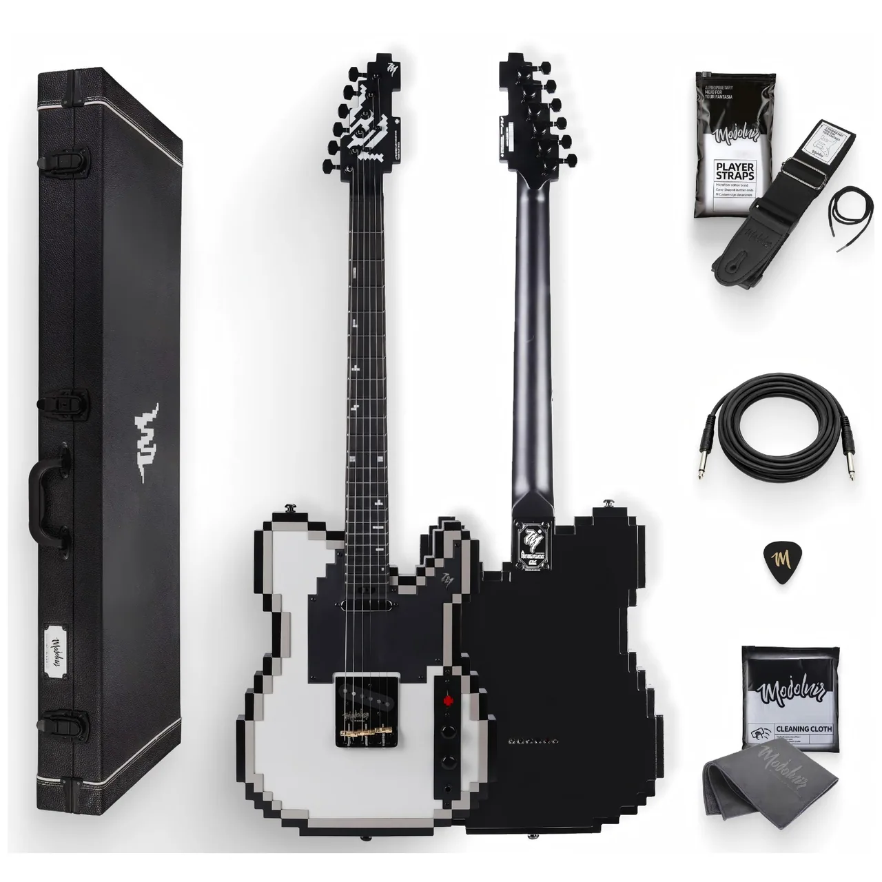 STAGE-T(BK)の表と裏、ハードケースと付属品